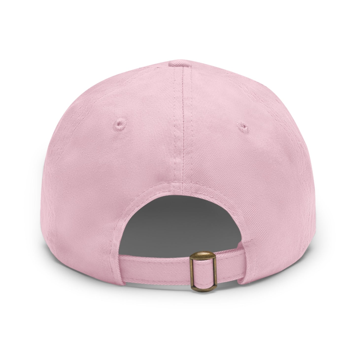 Dad Hat with Leather Patch (Round) Catvibesbylizanne